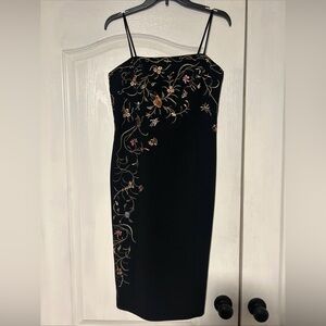 Maggy London  Black Dress with Floral Design